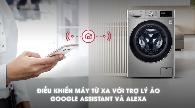 Điều khiển từ xa bằng smartphone-Máy giặt LG Inverter 8.5 kg FV1408S4V lồng ngang