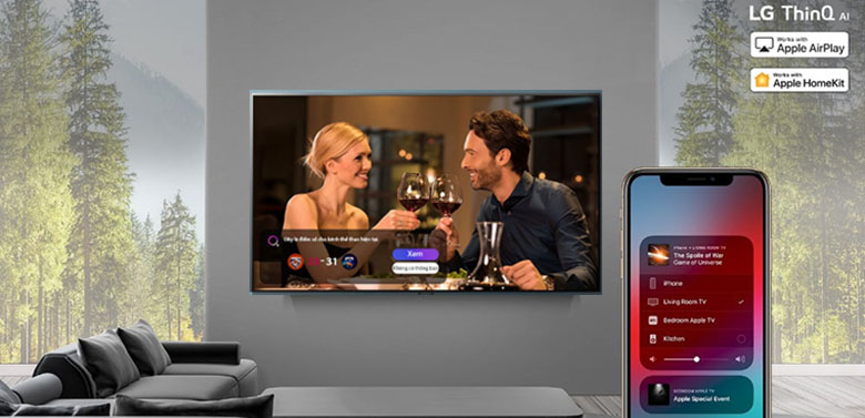 AirPlay 2 - Smart Tivi LG NanoCell 4K 75 inch 75NANO80SQA