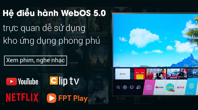 Hệ điều hành WebOs - Smart Tivi OLED LG 4K 65 inch 65GXPTA