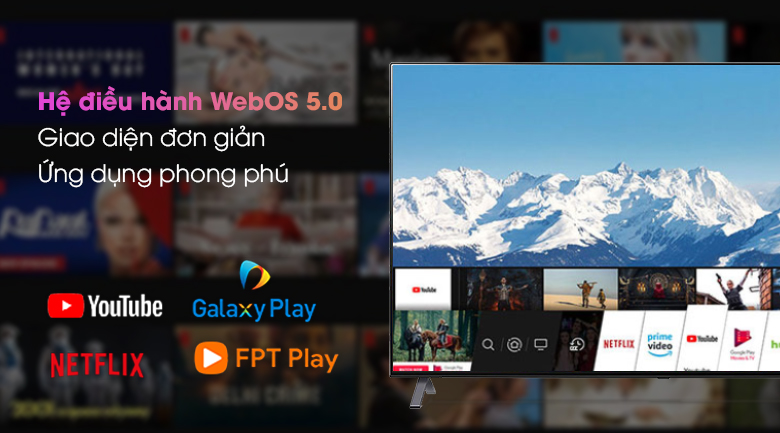 Smart Tivi LG NanoCell 8K 55 inch 55NANO95TNA hệ điều hành webos 5.0