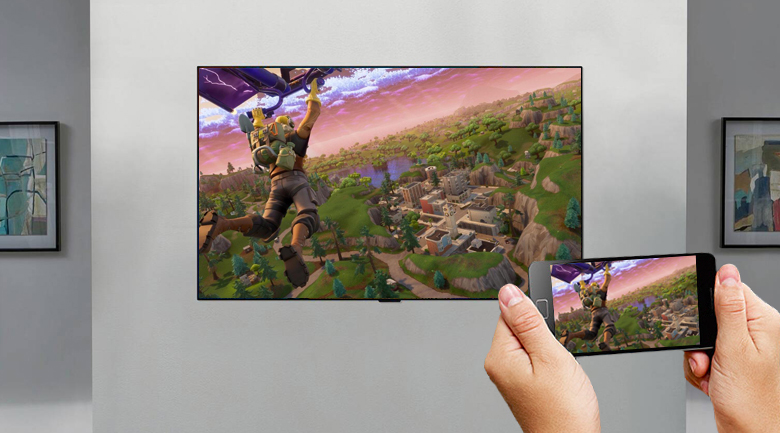 Chiếu màn hình điện thoại lên tivi - Smart Tivi OLED LG 4K 65 inch 65GXPTA