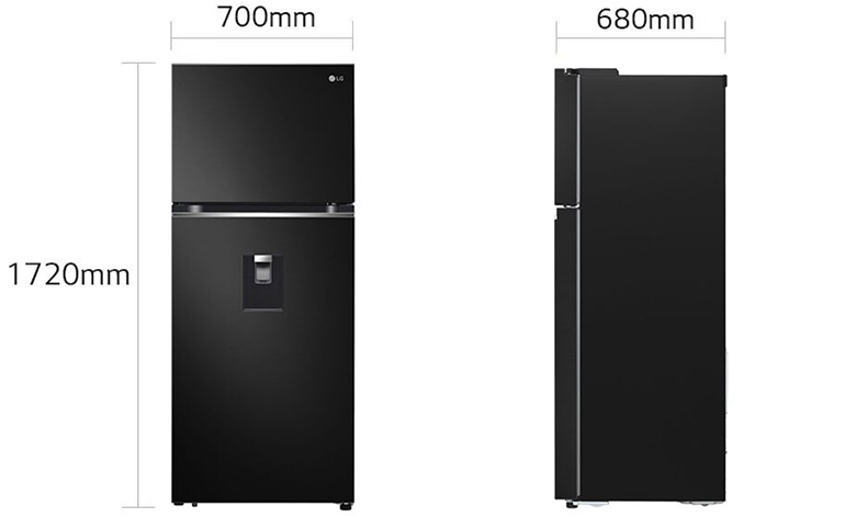 Kích thước tủ Lạnh LG GN-D372BL 