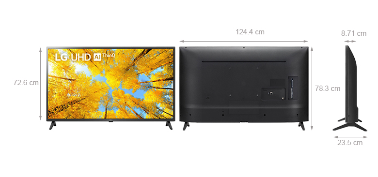 Kích thước Smart Tivi LG 4K 55 inch 55UQ7550PSF 