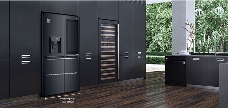 Tủ lạnh LG Inverter InstaView Door-in-Door 496 lít GR-X22MB mỏng gọn