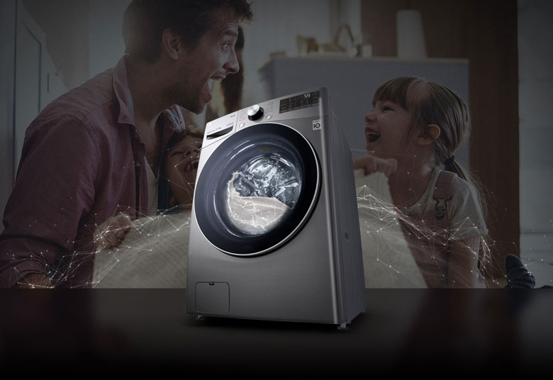 Máy giặt sấy LG Inverter 15kg F2515RTGB lồng ngang - Thiết kế sang trọng, hiện đại