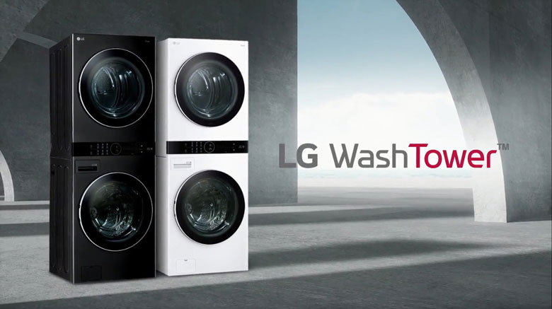 Máy giặt sấy LG Inverter WashTower™ 24kg WT1410NHB lồng ngang - Thiết kế sang trọng, đẳng cấp