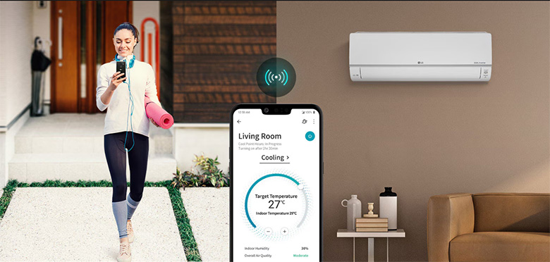 Kết nối wifi - Điều hòa LG 11000 BTU Inverter V13WIN1