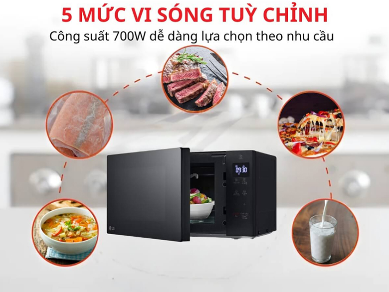 Lò vi sóng LG MS2032GAS 20L - Đa dạng chức năng nấu và dễ sử dụng