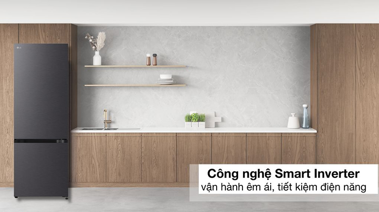 Tủ lạnh LG 335 lít LBB33BLM - Tiết kiệm năng lượng với công nghệ Smart Inverter