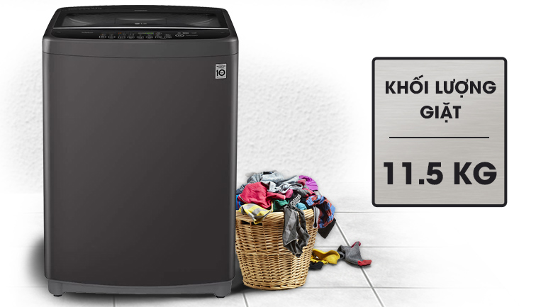 Khối lượng giặt-Máy giặt LG Inverter 11.5 kg T2351VSAB lồng đứng