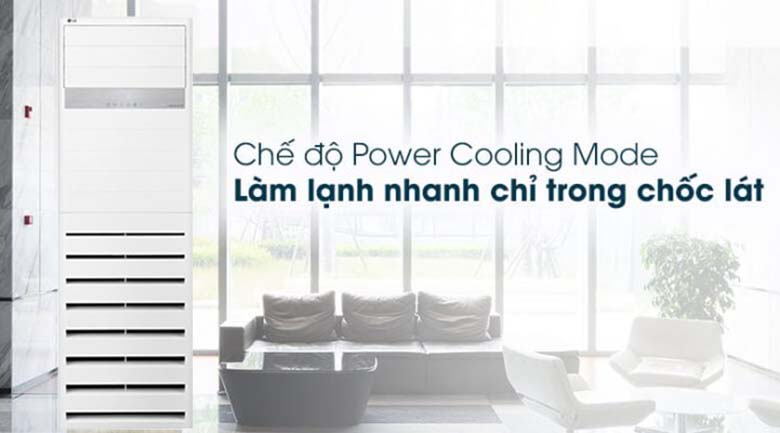 Làm lạnh nhanh chóng - Điều hòa tủ đứng LG 1 chiều Inverter 49000BTU APNQ48GT3E4