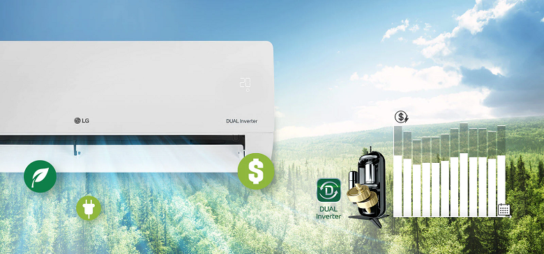 Tiết kiệm điện tối ưu - Điều hòa LG 2 chiều Inverter 9200 BTU B10END1