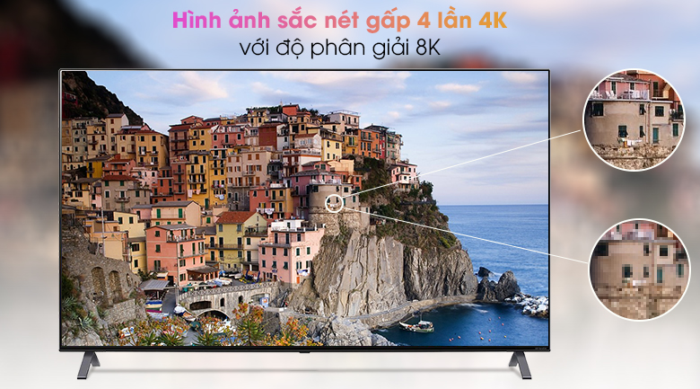 Smart Tivi LG NanoCell 8K 55 inch 55NANO95TNA độ phân giải sắc nét gấp 4 lần 4K