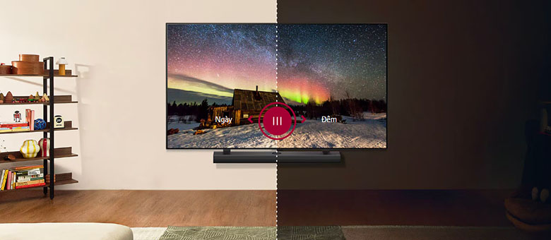 Cảm biến ánh sáng tự động -  Tivi LG 50QNED80TSA 50 inch Smart