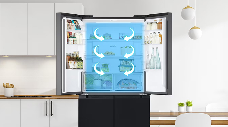 Tủ lạnh LG Inverter 474 lít Multi Door LFB47BLG - Ngăn rau củ Big Fresh Zone