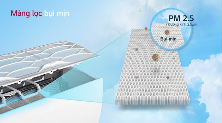 Loại bỏ bụi mịn - Điều hòa LG 1 chiều Inverter 11000 BTU V13WIN