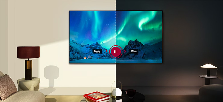 Cảm biến ánh sáng tự động phù hợp với không gian sống - Tivi LG OLED55B4PSA