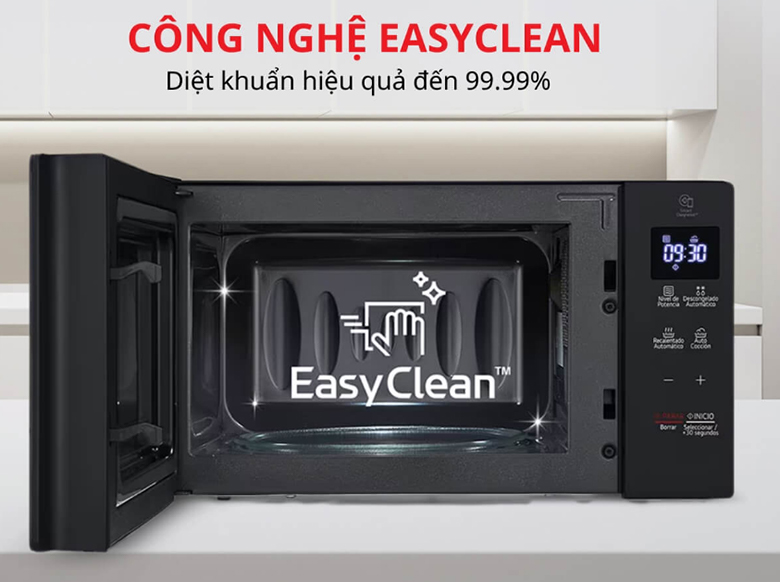 Lò vi sóng LG MS2032GAS - Khoang lò dễ vệ sinh