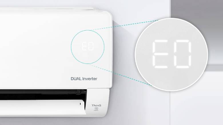 Điều hòa LG 1 chiều Inverter 9.200 BTU V10APFP tự động báo lỗi