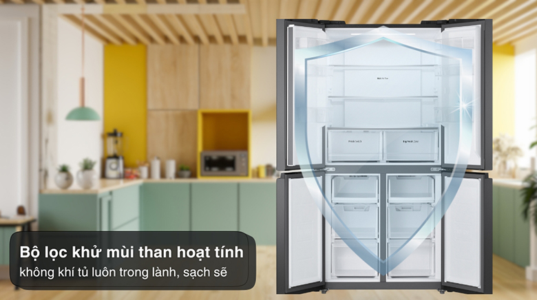 Tủ lạnh LG Inverter 474 lít Multi Door LFB47BLG - Bộ lọc than hoạt tính, khử mùi kháng khuẩn hiệu quả