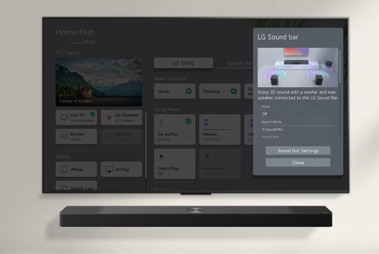  Smart Tivi QNED Evo AI LG 4K 65 Inch 65QNED9MASA - True Wireless Video & Audio Transfer tiện lợi