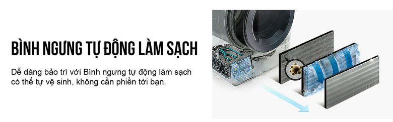 Tháp giặt sấy LG Inverter giặt 25 kg - sấy 17 kg WT2517NHEG - Tự động làm sạch
