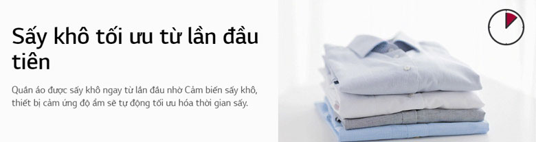 Máy sấy LG DVHP50B - Sấy khô từ lần đầu tiên