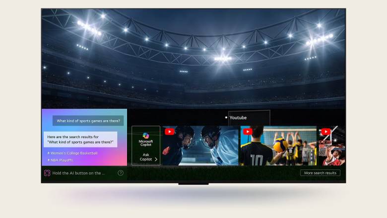 Smart Tivi LG OLED AI B5 4K 65 inch OLED65B5PSA - Tivi tích hợp MS Copilot giúp tra cứu nhanh