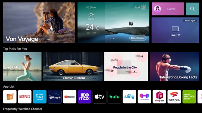 Smart Tivi LG 4K 65 inch 65UQ7550PSF giao diện thân thiện