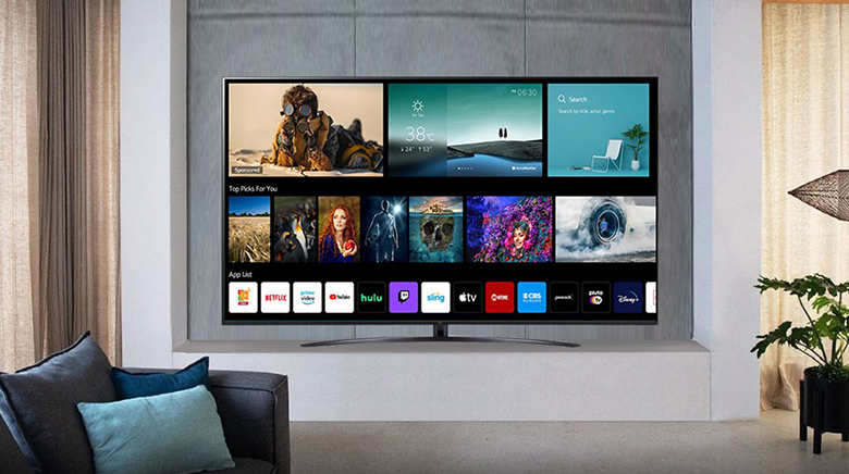 Smart Tivi NanoCell LG 4K 55 inch 55NANO76SQA hệ điều hành webos