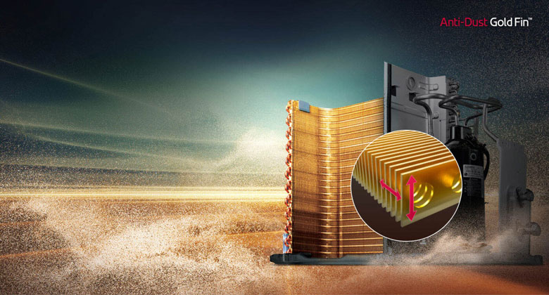 Điều hòa âm trần LG ZTNQ24GTLA0 - Bảo vệ dàn nóng với lớp phủ Gold Fin