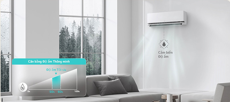 Điều hòa LG Inverter 1 chiều 9.200 BTU IPC09M1 - Cân bằng độ ẩm thông minh