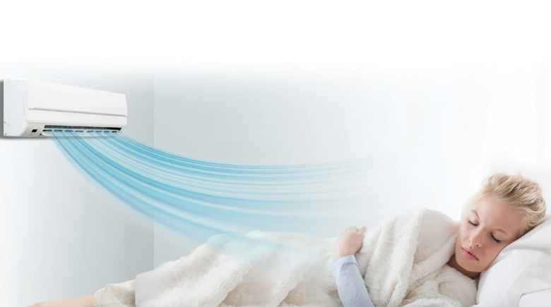 Chế độ gió thổi dễ chịu không ảnh hưởng đến sức khoẻ - V24WIN điều hoà LG