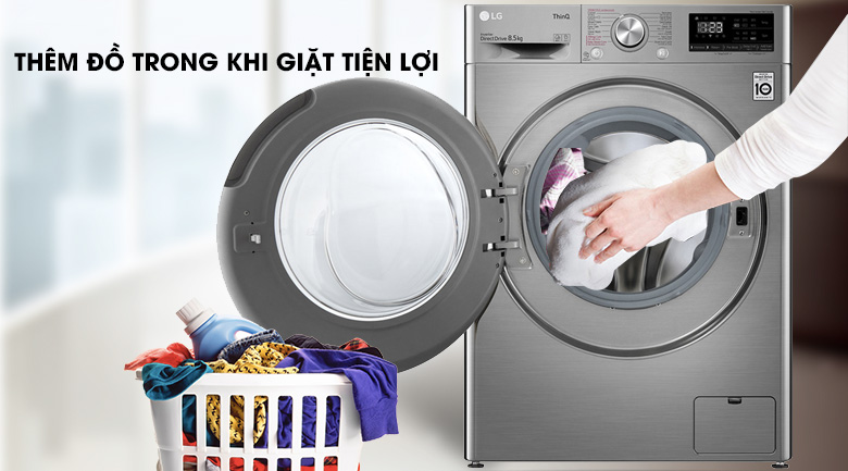 Add Item -Máy giặt LG Inverter 8.5 kg FV1408S4V lồng ngang