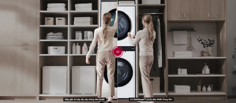 Tháp giặt sấy LG WT2517NHEG (25kg/17kg) - Bộ điều khiển Trung tâm lần đầu xuất hiện