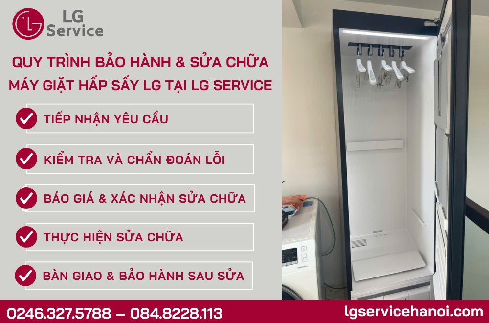 LG Service cung cấp dịch vụ sửa chữa máy giặt sấy LG nhanh chóng, hiệu quả