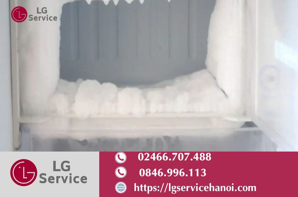 Tủ lạnh LG không đông đá do bị hở gioăng cao su ở cửa tủ