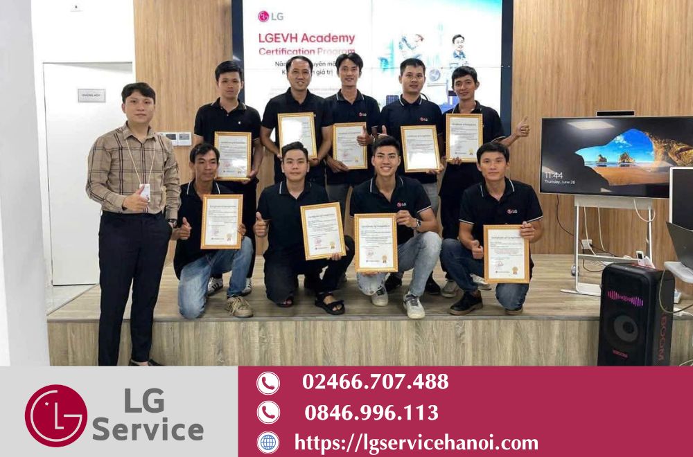 Kỹ thuật viên tại LG Service Hà Nội đều có chuyên môn, tay nghề cao
