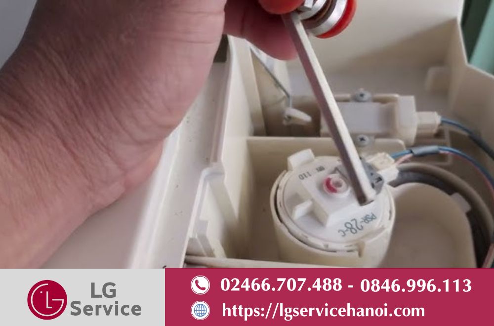 Cảm biến nhiệt của máy giặt LG có vấn đề