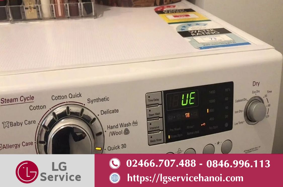 Mã lỗi UE khiến máy giặt không thể vắt