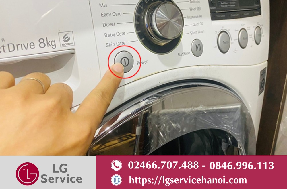 Reset máy giặt LG sau khi đã xử lý các nguyên nhân