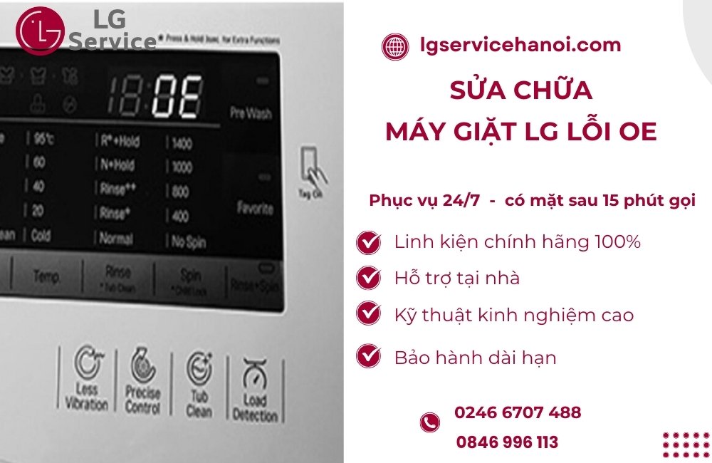 Trung Tâm Sửa Chữa Bảo Hành LG - Địa chỉ uy tín sửa máy giặt LG lỗi OE