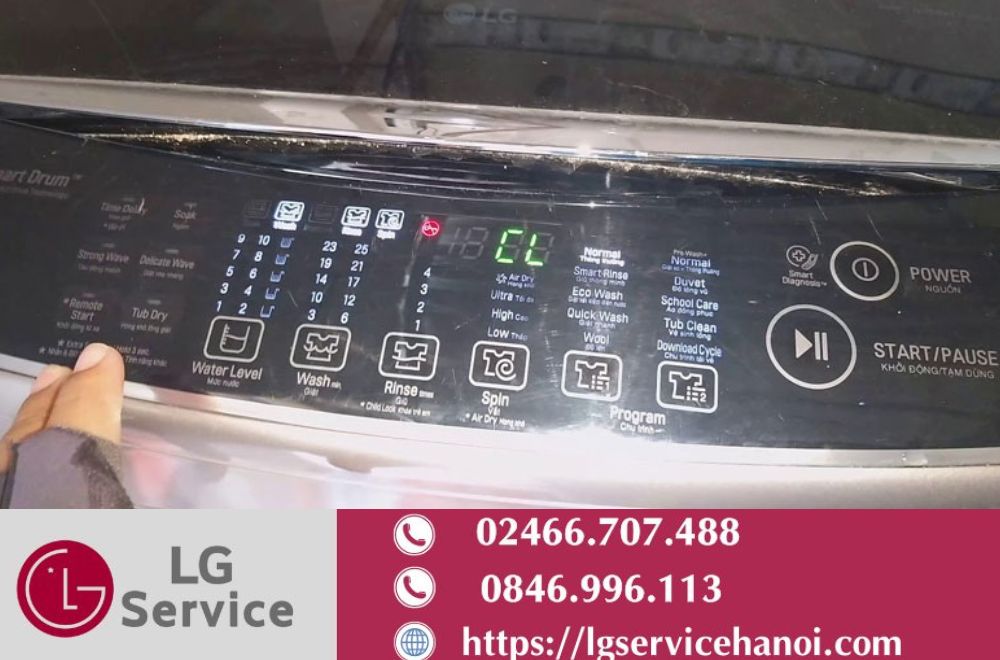 Mã CL trên máy sấy LG không phải là lỗi hỏng