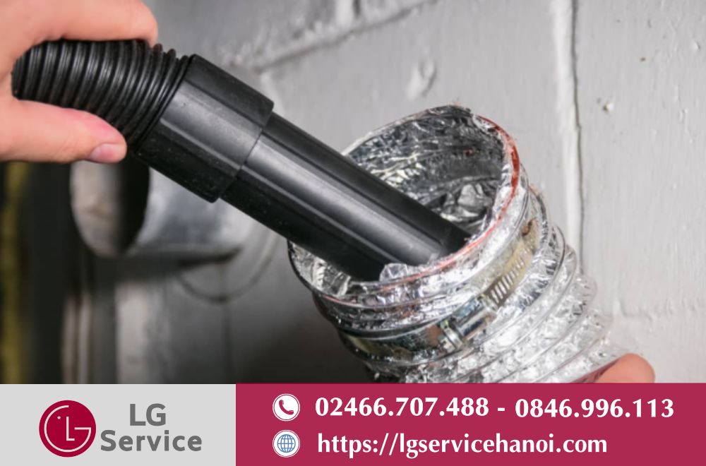 Máy sấy bị lỗi D80 có thể do lưới lọc xơ vải bị tắc nghẽn