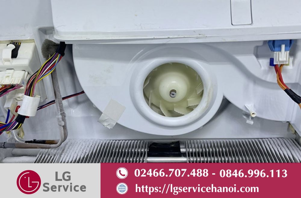 Kiểm tra quạt làm mát của tủ lạnh LG