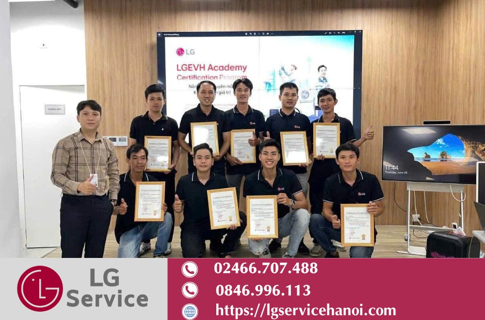 Đội ngũ kỹ thuật viên tại LG Service có tay nghề cao, được đào tạo bài bản, chuyên sâu