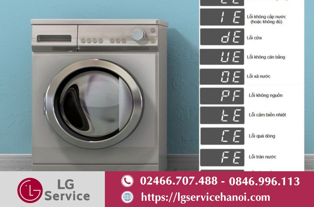 Một số lỗi thường gặp cần tìm dịch vụ sửa máy giặt LG 