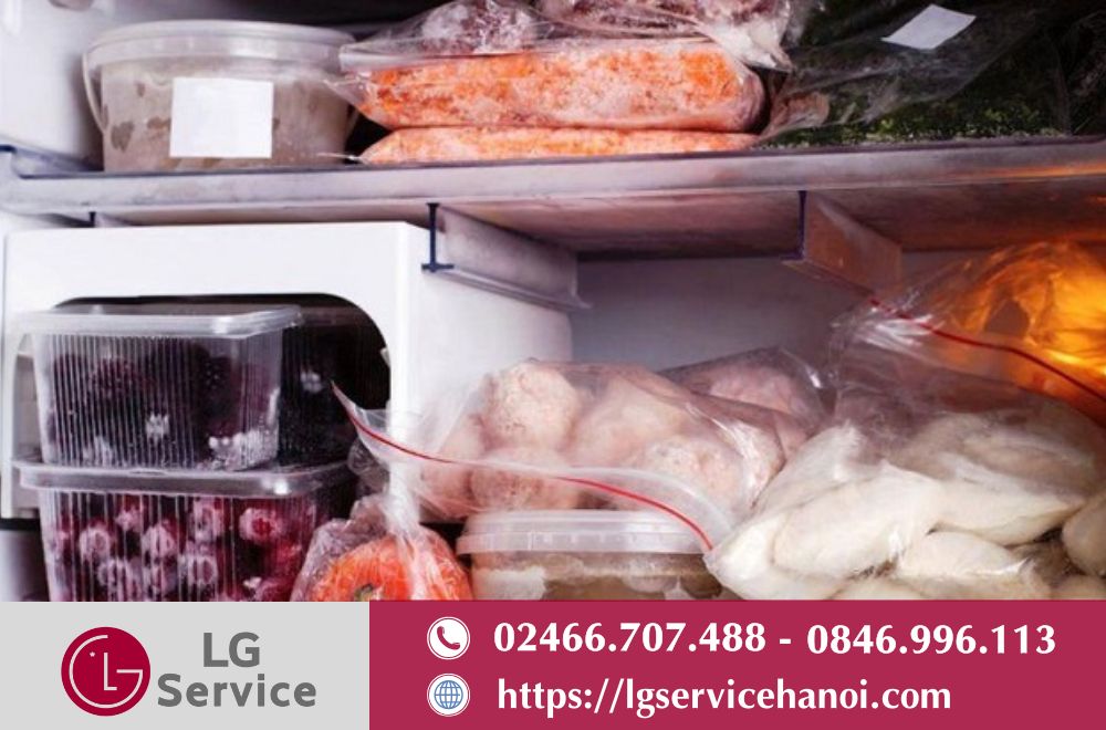 Ngăn đông chứa quá nhiều thực phẩm