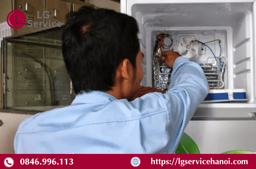 Việc sửa chữa được thực hiện chuyên nghiệp theo đúng quy trình kỹ thuật của LG