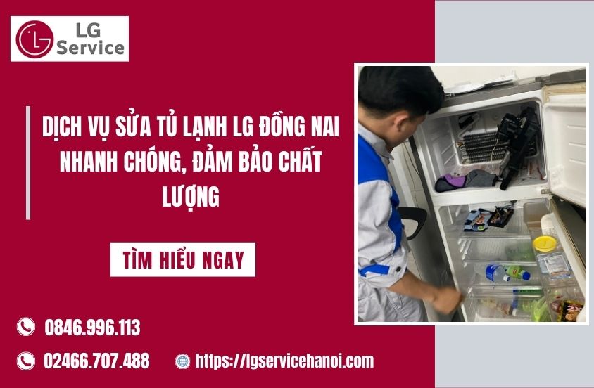 Dịch vụ sửa tủ lạnh LG Đồng Nai nhanh chóng, đảm bảo chất lượng